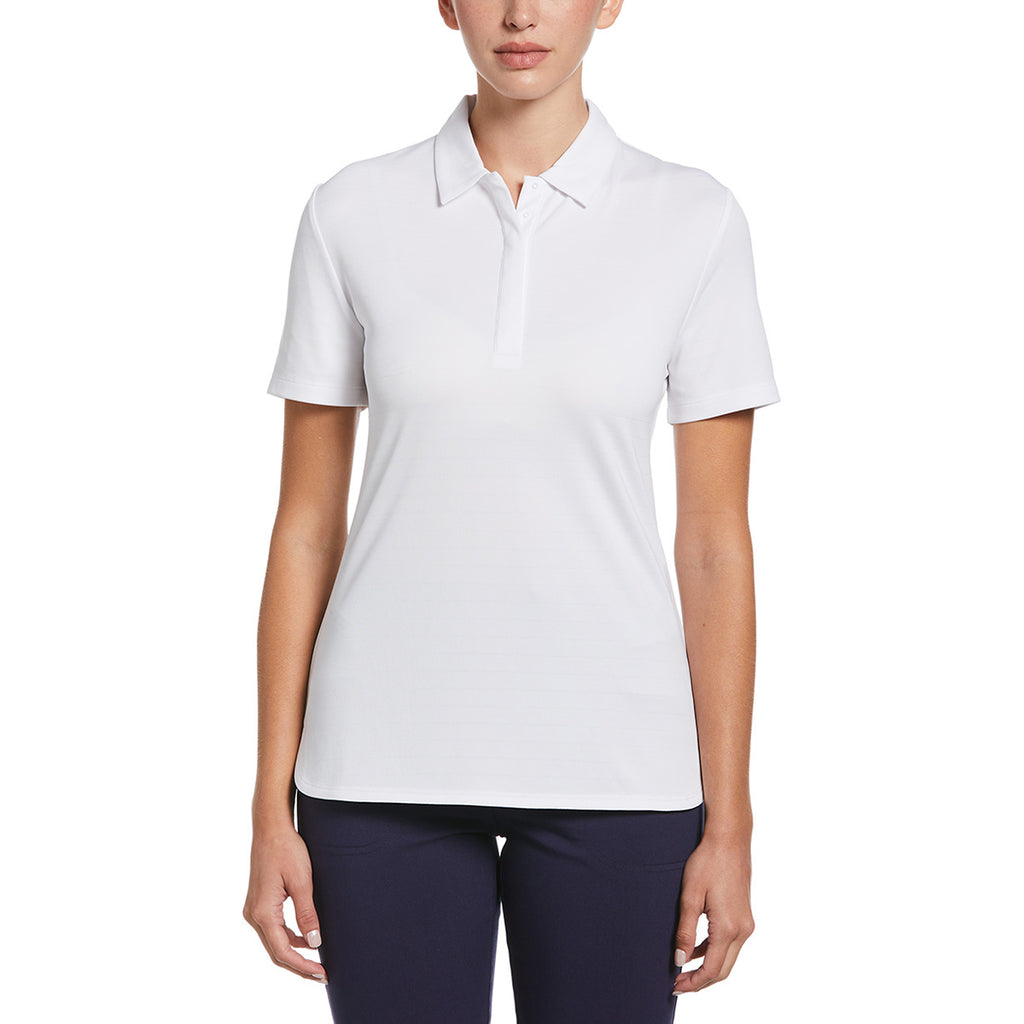 Callaway Women's White Eco Horizontal Textured Polo