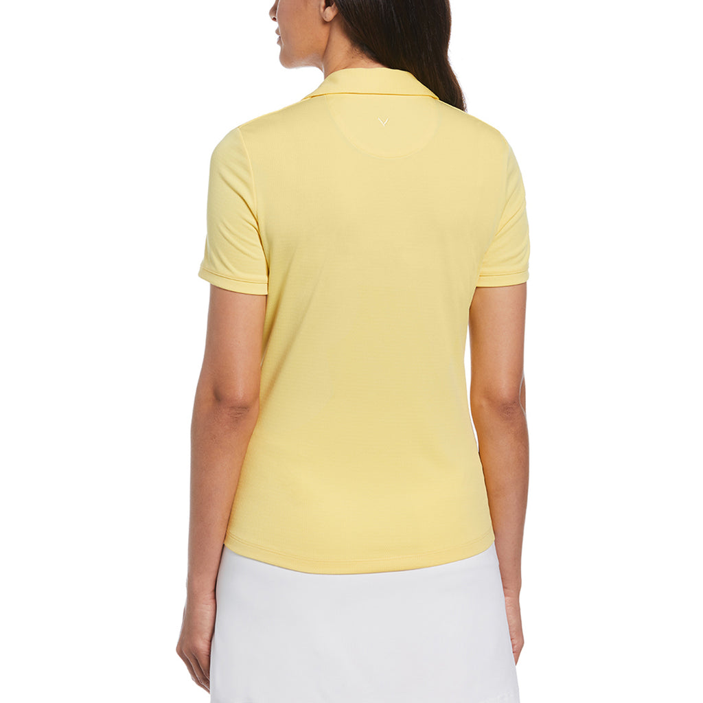 Callaway Women's Banana Cream Micro Texture Polo