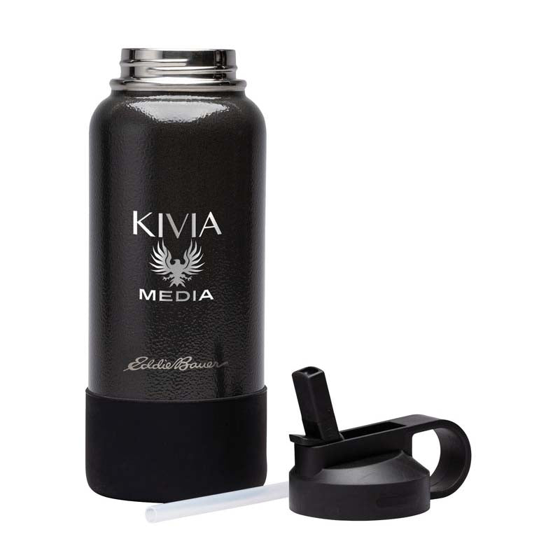 Eddie Bauer Black Peak-S 32 oz. Vacuum Insulated Steel Water Bottle