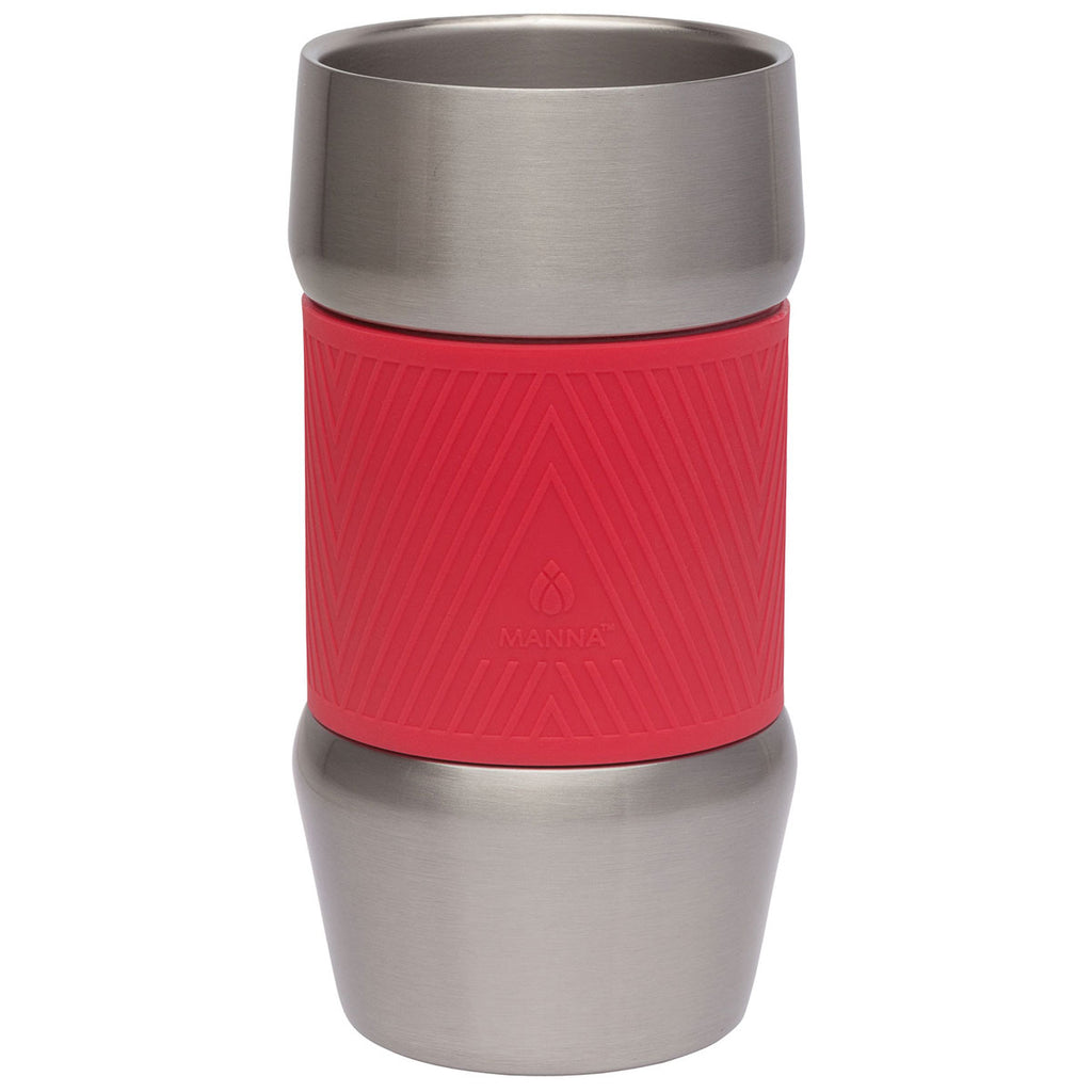 Manna Red 20 oz. Renegade Stainless Steel Tumbler with Silicone Grip