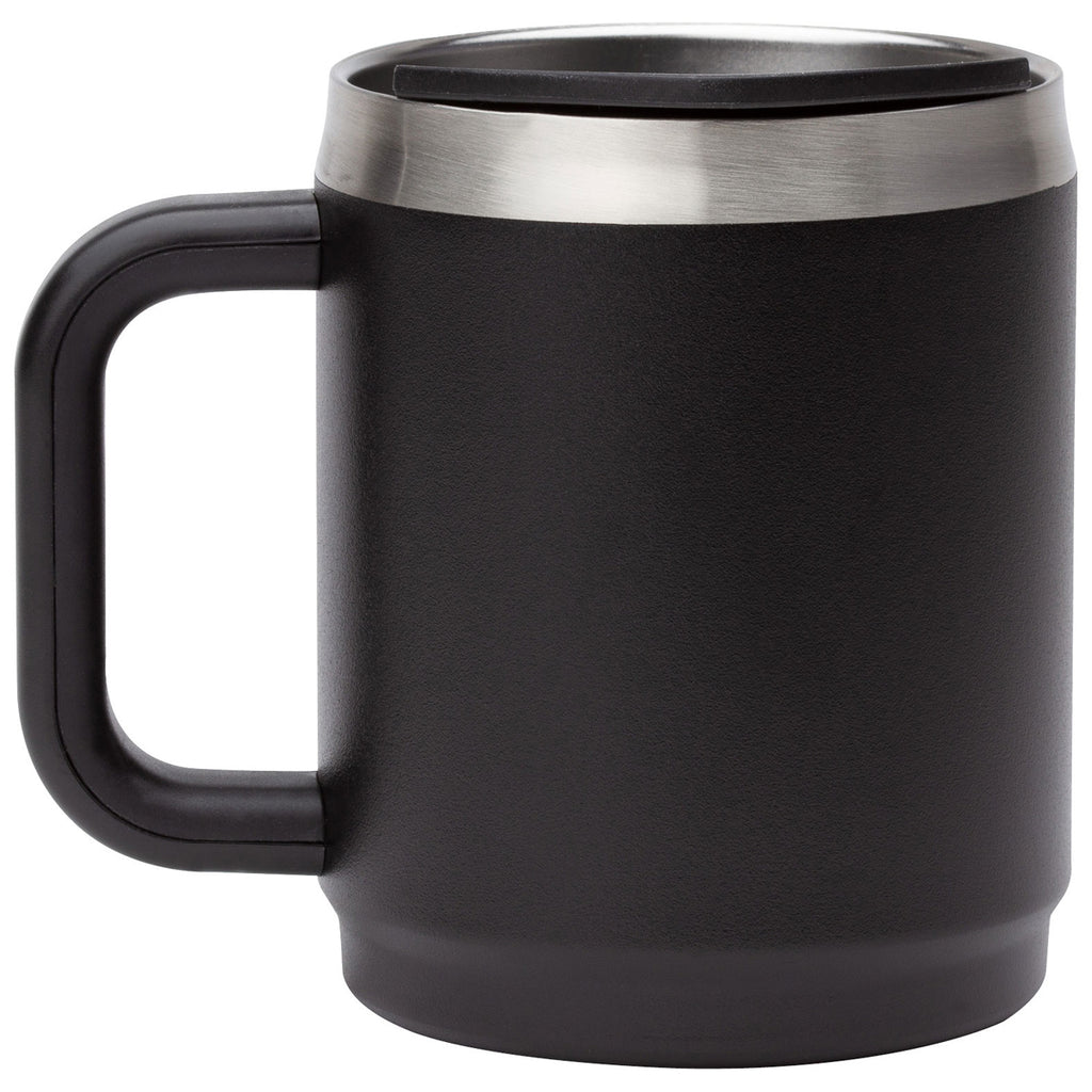 Manna Black 14 oz. Boulder Stainless Steel Camping Mug with Handle