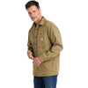 Carhartt Men's Dark Khaki Rugged Flex Fleece-Lined Shirt Jac