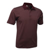 BAW Men's Maroon Mini Stripe Spandex Cool Tek Polo