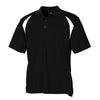 BAW Men's Black/White Colorblock Polo