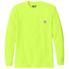 Carhartt Men's Brite Lime Workwear Pocket Long Sleeve T-Shirt