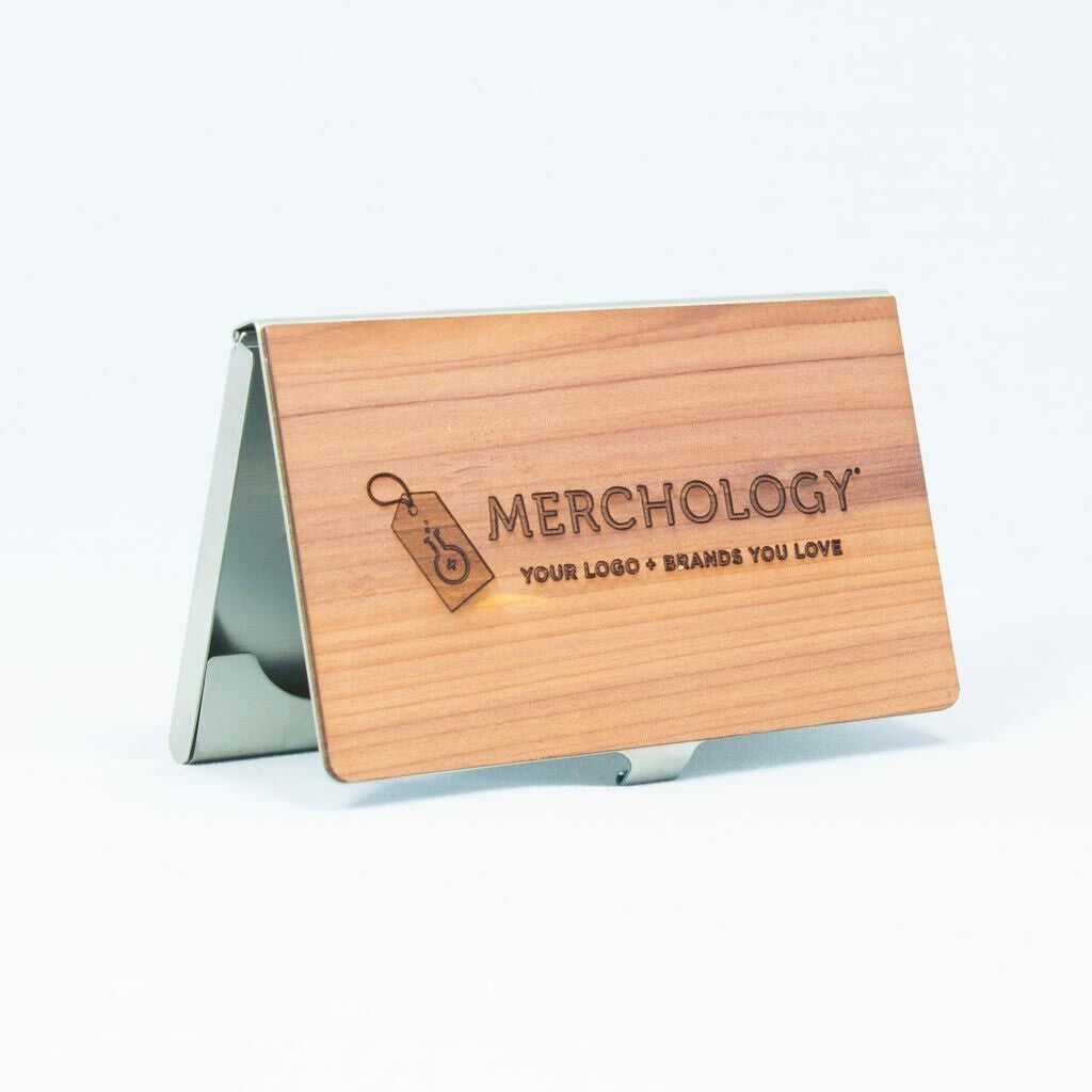 Woodchuck USA Cedar Wood Business Card Holder