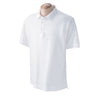 Devon & Jones Men's White Pima Pique Short-Sleeve Polo