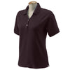 Devon & Jones Women's Espresso Pima Pique Short-Sleeve Y-Collar Polo