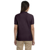 Devon & Jones Women's Espresso Pima Pique Short-Sleeve Y-Collar Polo