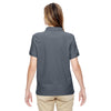 Devon & Jones Women's Graphite Pima Pique Short-Sleeve Y-Collar Polo