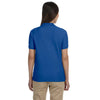 Devon & Jones Women's True Royal Pima Pique Short-Sleeve Y-Collar Polo