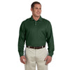 Devon & Jones Men's Forest Pima Pique Long-Sleeve Polo