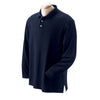 Devon & Jones Men's Navy Pima Pique Long-Sleeve Polo