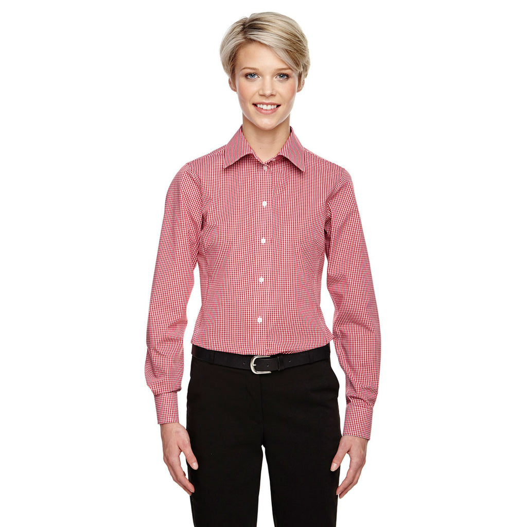 Devon & Jones Women's Red Crown Collection Gingham Check