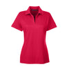 Devon & Jones Women's Red CrownLux Performance Polo