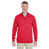 Devon & Jones Men's Red/Navy/Red Drytec 20 Performance Quarter-zip