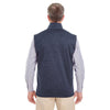 Devon & Jones Men's Navy Heather Newbury Melange Fleece Vest