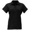 BAW Women's Black Solid Spandex Polo