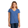 District Women's Blue Heather Re-Tee V-Neck