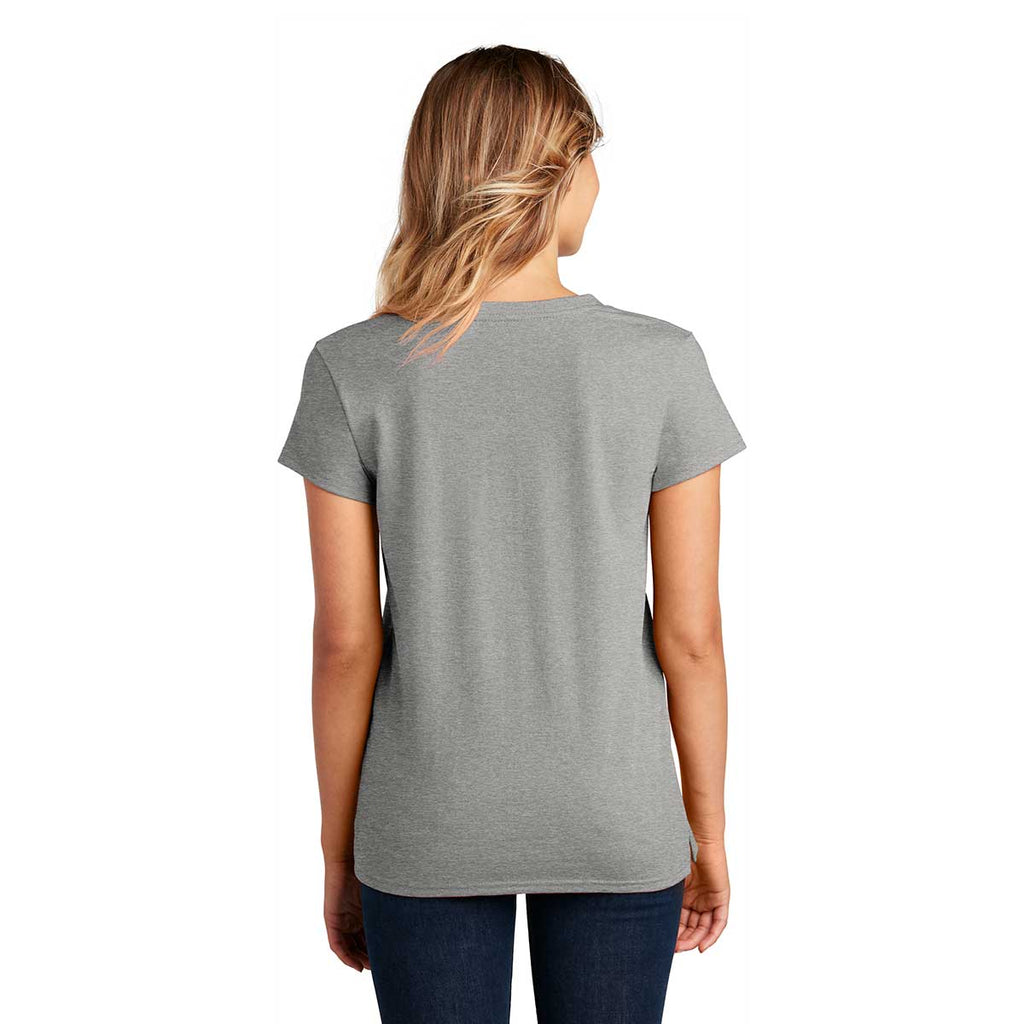 District Women's Light Heather Grey Re-Tee V-Neck