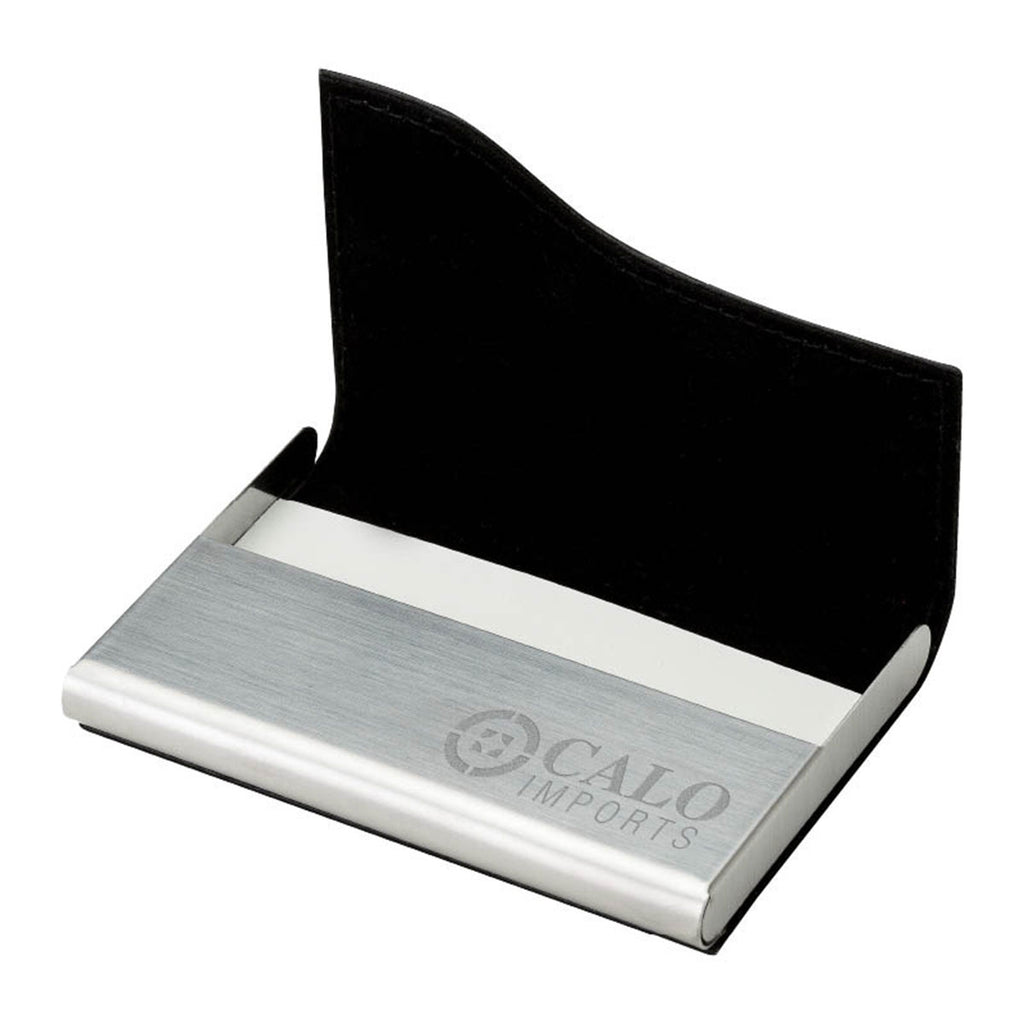Logomark Silver Terni Business Card Case