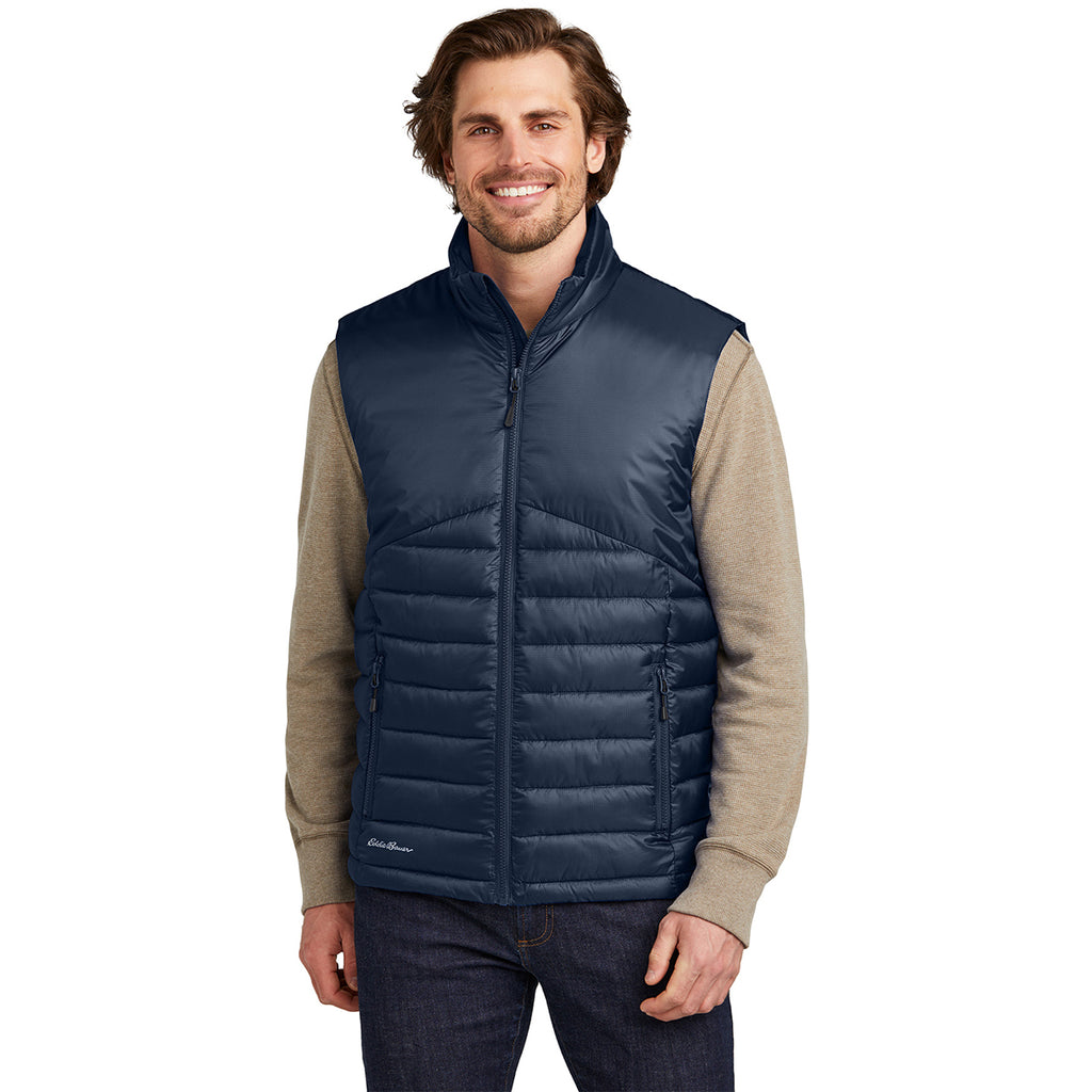 Eddie Bauer Men's River Blue Navy Quilted Vest