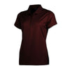 BAW Women's Maroon Eco Cool Tek Short Sleeve Polo