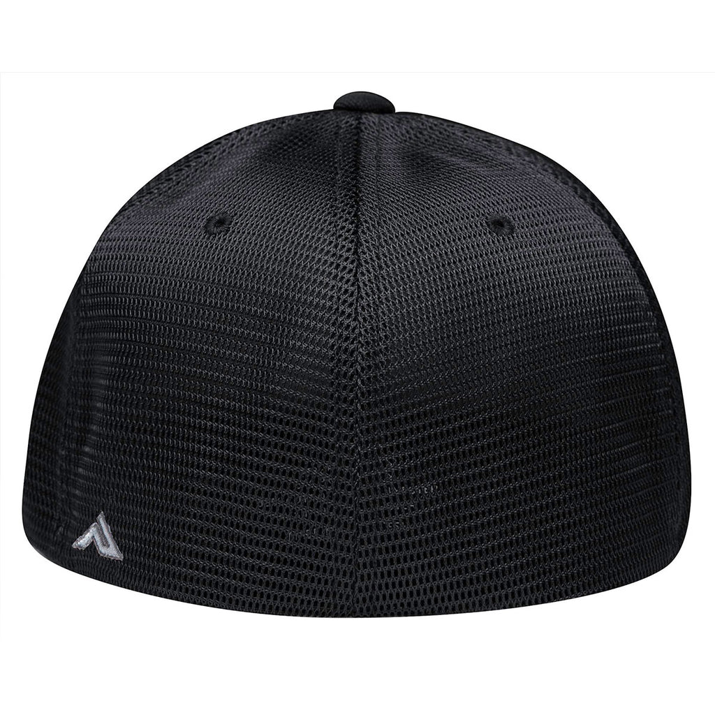 Pacific Headwear Black Premium M2 Performance Trucker FlexFit Cap