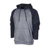 BAW Men's Heather Black/Navy Raglan Sleeve Fleece Hooded