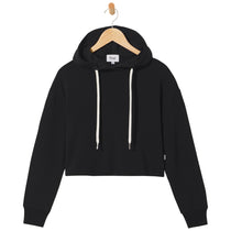Feat Women's Black TreeCell Plush Crop Hoodie