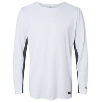 Oakley Men's White Team Issue Hydrolix Long Sleeve T-Shirt