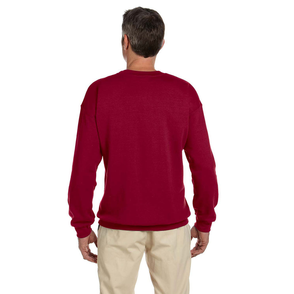 Gildan Unisex Cardinal Red Heavy Blend 50/50 Fleece Crew