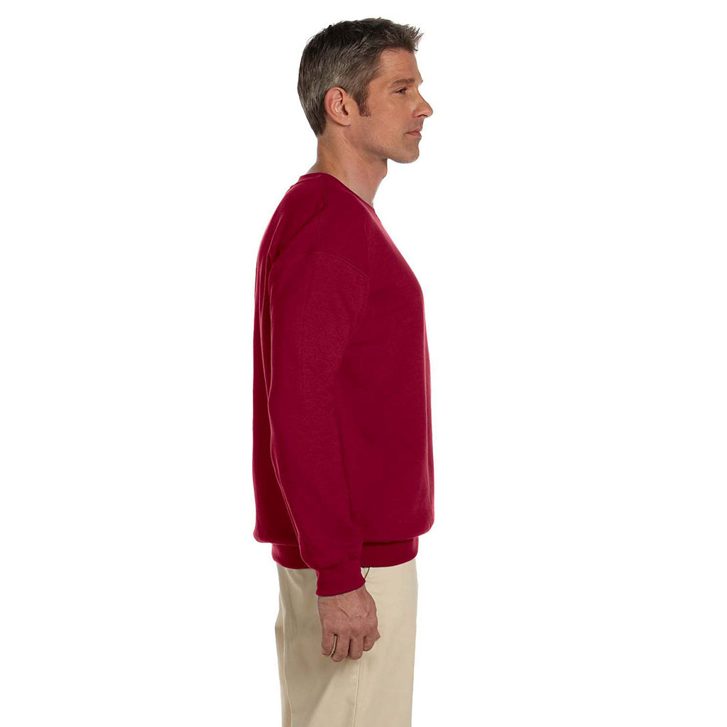 Gildan Unisex Cardinal Red Heavy Blend 50/50 Fleece Crew