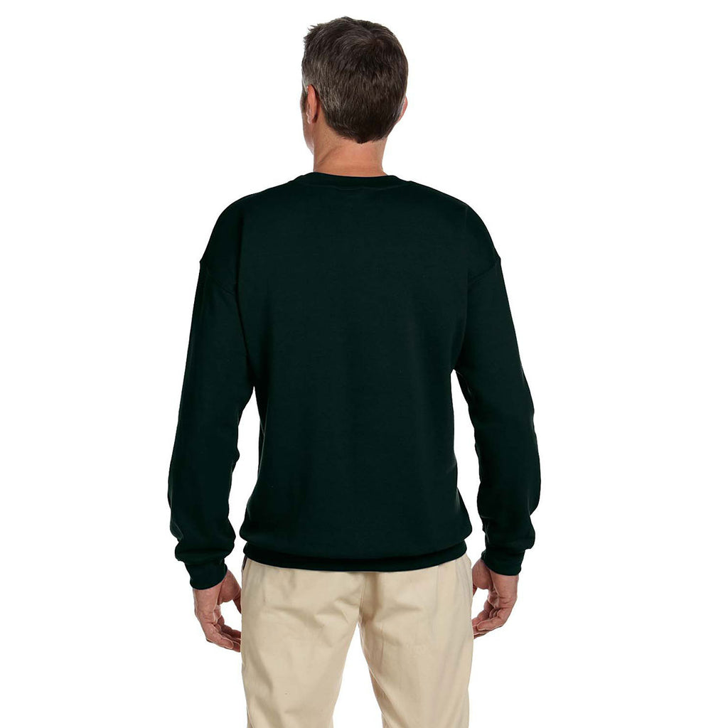 Gildan Unisex Forest Green Heavy Blend 50/50 Fleece Crew