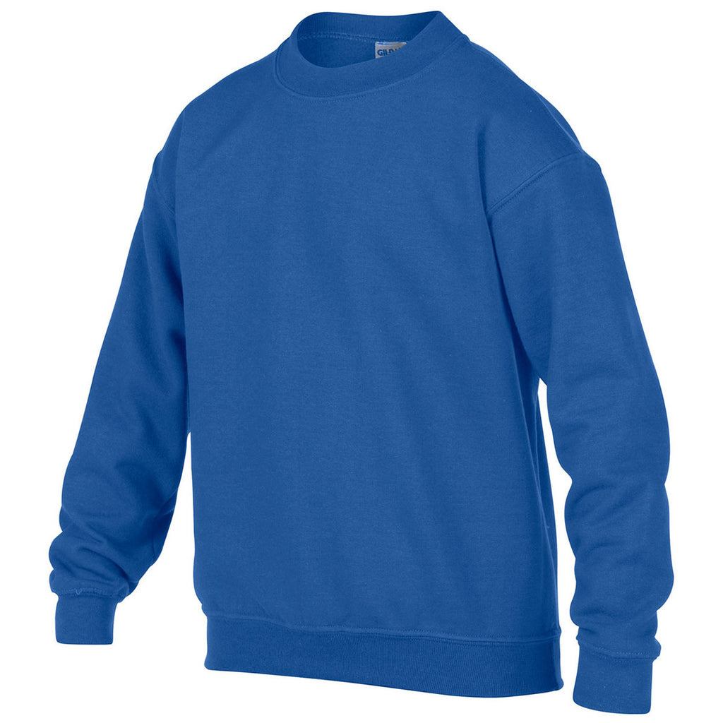 Gildan Youth Royal Heavy Blend 8 oz. 50/50 Fleece Crew