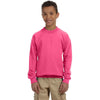 Gildan Youth Safety Pink Heavy Blend 8 oz. 50/50 Fleece Crew