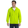 Gildan Unisex Safety Green Heavy Blend 50/50 Full Zip Hoodie