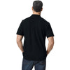 Gildan Men's Black Softstyle Double Pique Polo