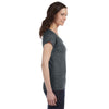 Gildan Women's Dark Heather SoftStyle 4.5 oz. Fitted V-Neck T-Shirt