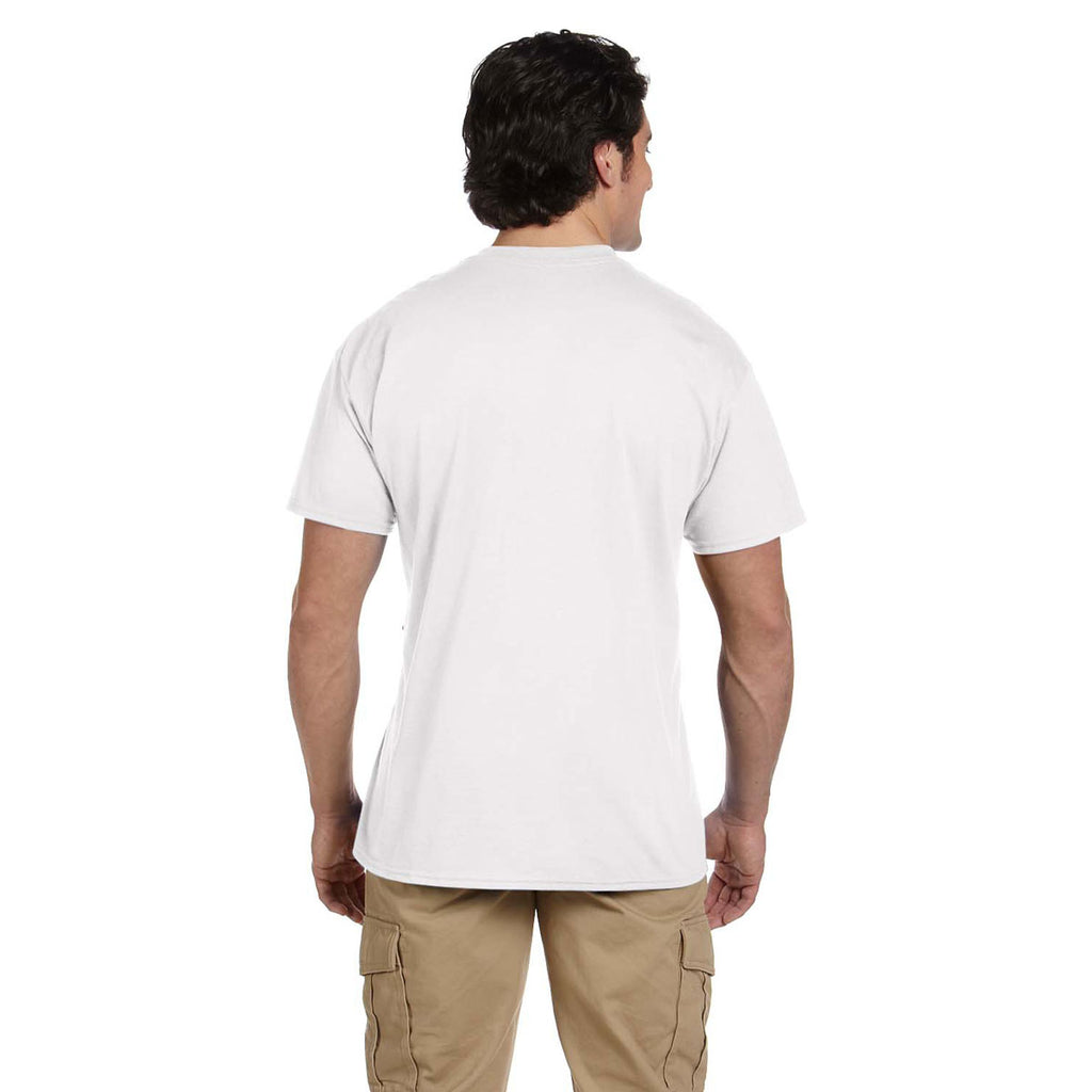 Gildan Unisex White 5.5 oz. 50/50 Pocket T-Shirt