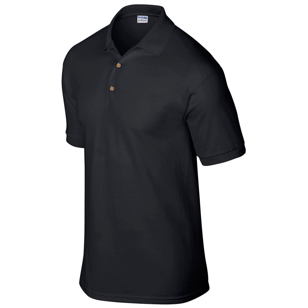 Gildan Men's Black 6 oz. 50/50 Jersey Polo