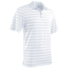 Greg Norman Men's White LAB Stripe Polo