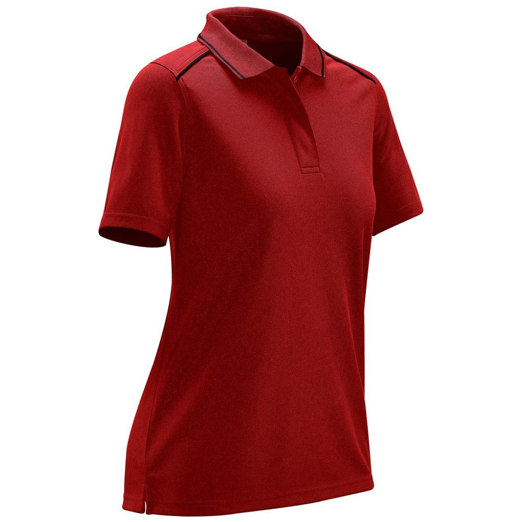 Stormtech Women's Bright Red/Black Endurance HD Polo