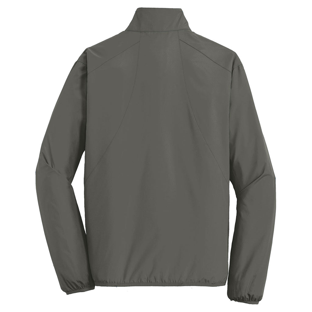 Port Authority Men's Grey Steel Zephyr Full-Zip Jacket