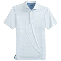 Johnnie-O Men's White Michael Striped Jersey Performance Polo