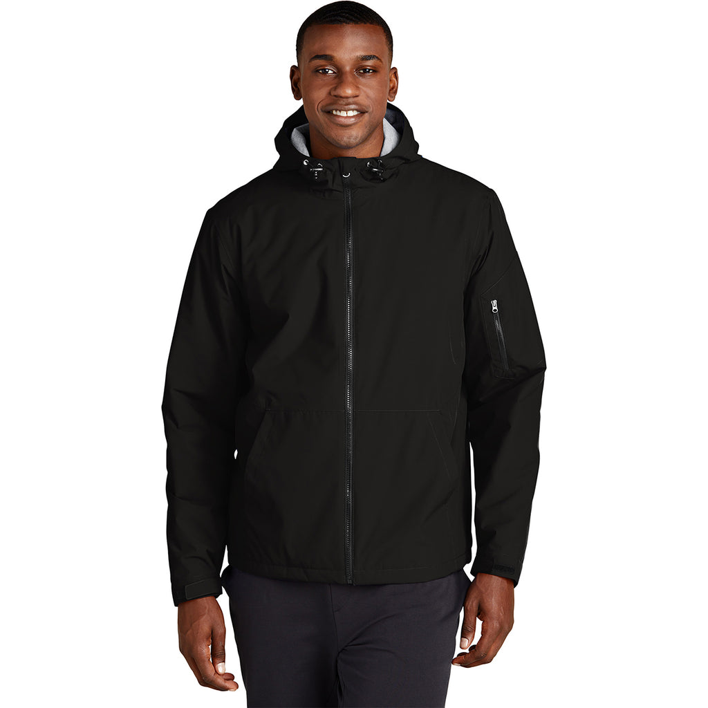 Sport-Tek Men's Black Waterproof Insulated Jacket