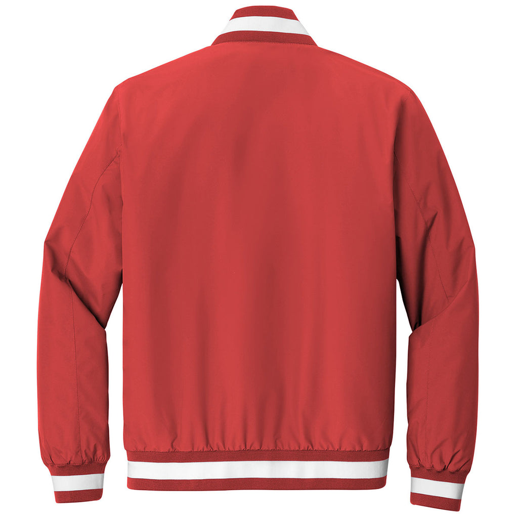 Sport-Tek Men's Deep Red Insulated Varsity Jacket