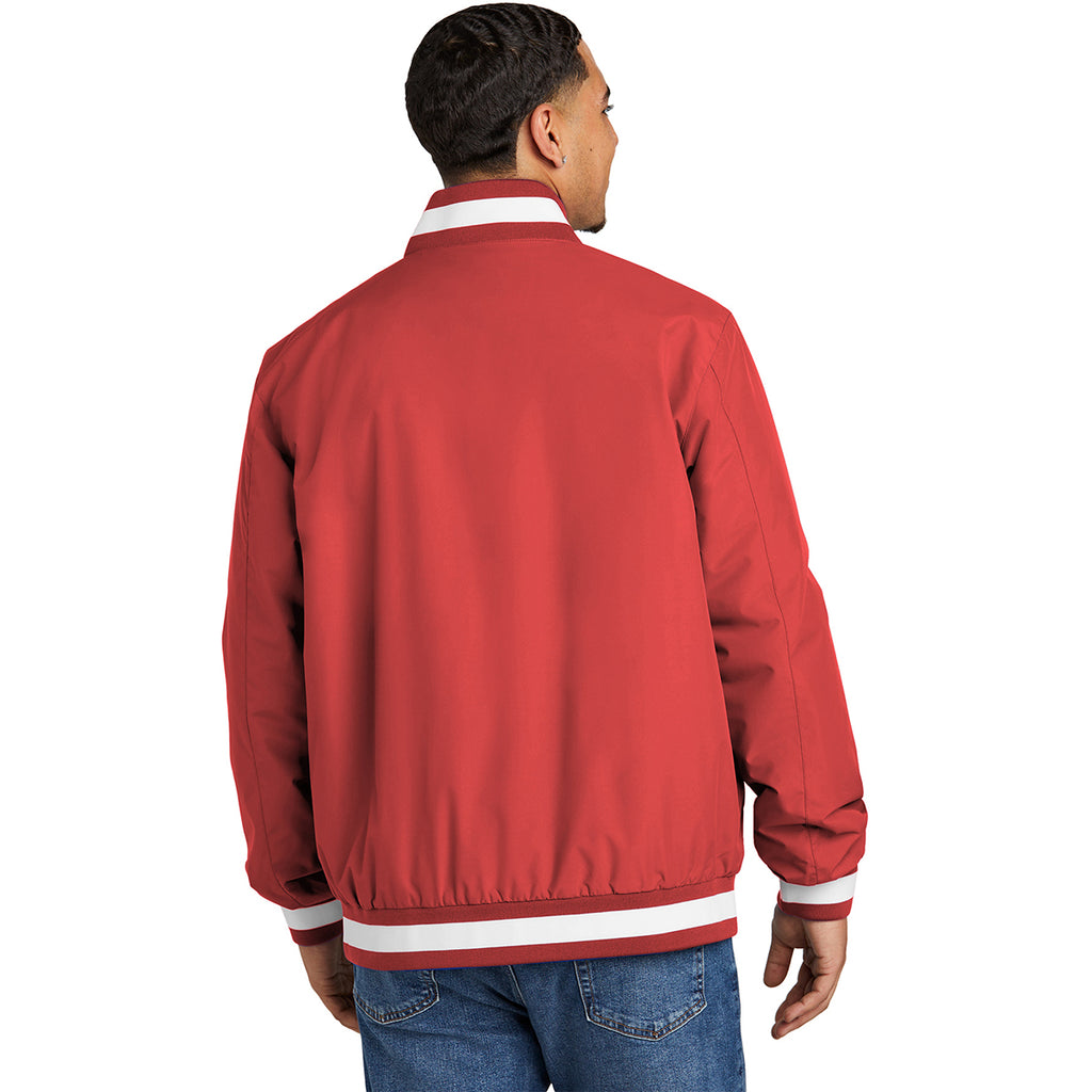 Sport-Tek Men's Deep Red Insulated Varsity Jacket