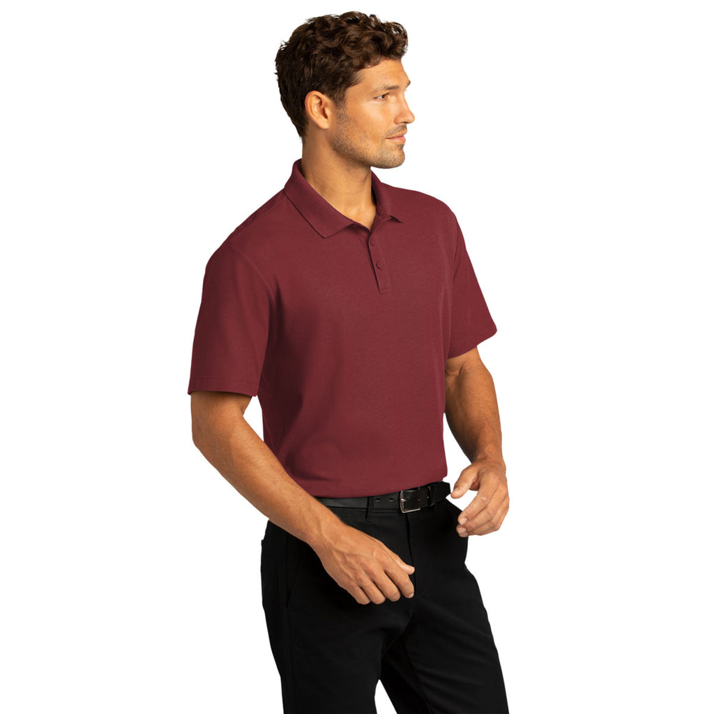 Port Authority Men's Burgundy SuperPro React Polo