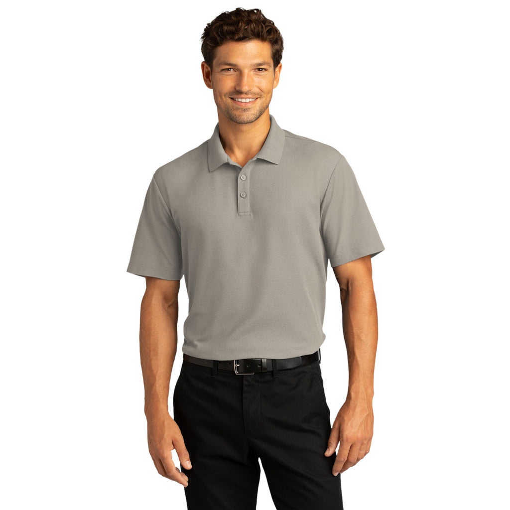 Port Authority Men's Gusty Grey SuperPro React Polo